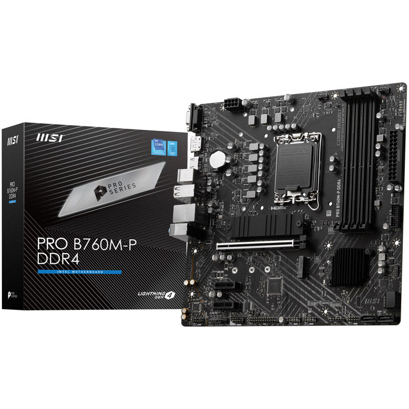 MSI Pro B760M-P, Sockel LGA 1700, Intel B760M, Micro-ATX - DDR4