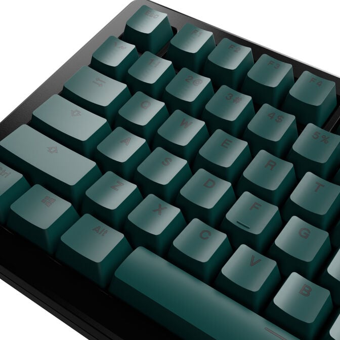 Glorious GPBT Basics Keycaps, ANSI Layout (US), PBT, Doubleshot - Totem Green image number 3