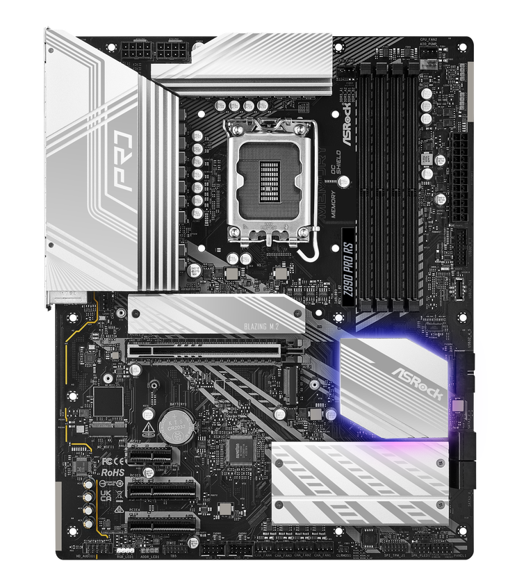 ASRock Z890 Pro RS, Intel Z890 Mainboard, Sockel LGA 1851, Intel Z890, ATX, DDR5 image number 3
