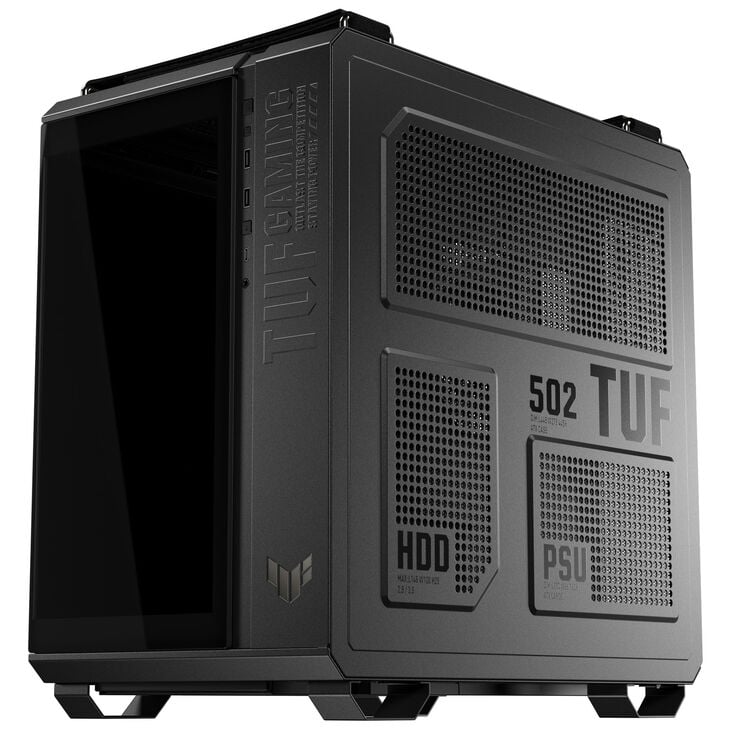 ASUS TUF Gaming GT502 Horizon PC Case, Mid Tower, ATX, Tempered Glass - Black image number 4