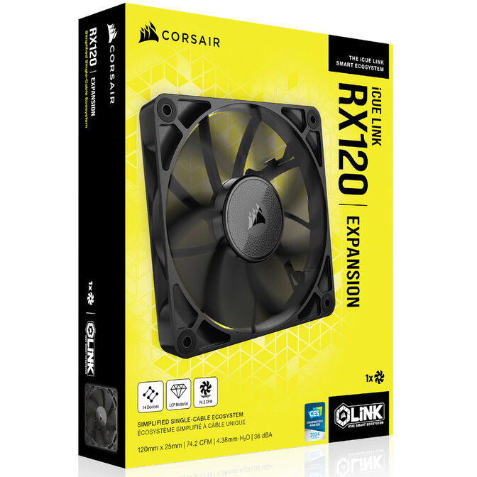 Corsair iCUE LINK RX120 Series, PWM L&uuml;fter - 120 mm, schwarz image number 8