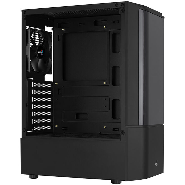 Aerocool Quantum v1 Mid Tower, Tempered Glass - Black image number 4
