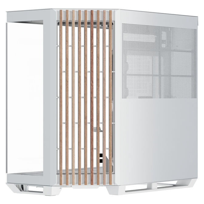 APNX V1 PC Case, Mid Tower, ATX, Tempered Glass &ndash; Wood, White image number 5