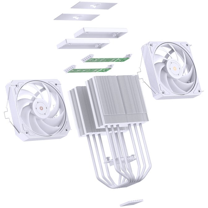 Jonsbo HX6280 CPU-K&uuml;hler, PWM, RGB - 130mm, wei&szlig; image number 10