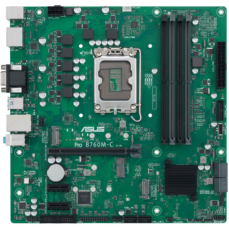 ASUS PRO B760M-C-CSM, Intel B760 Mainboard, Sockel 1700, DDR5 image number 2