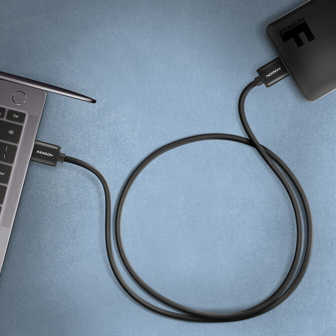 AXAGON BUMM3-AM10AB Kabel Micro-B USB auf USB-A 3.2 Gen 1, schwarz - 1m image number 1