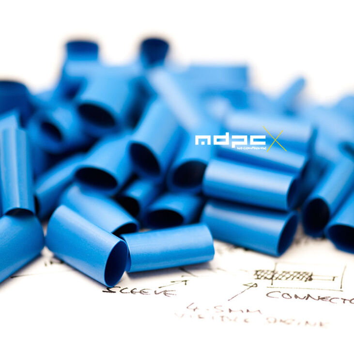 MDPC-X Pre-Cut Schrumpfschlauch 4:1 Small - Blue, 50 Stück image number 1