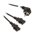 InLine Y-Verteilerkabel, 1x SchuKo zu 2x Kaltger&auml;tebuchse, 1,8m image number null