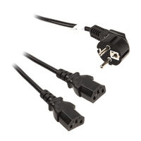 InLine Y-Verteilerkabel, 1x SchuKo zu 2x Kaltger&auml;tebuchse, 1,8m