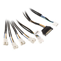 Akasa Flexa FP5S PWM Verteiler-Kabel (5 Lüfter) - gesleevt, 45cm