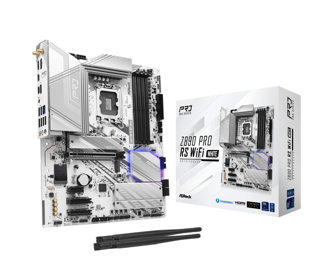 ASRock Z890 Pro RS WiFi White motherboard, socket LGA 1851, Intel Z890, ATX, DDR5 image number 0