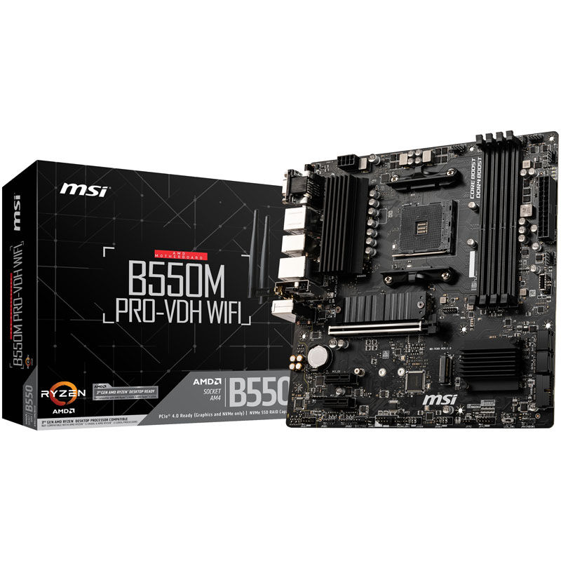 MSI B550M Pro-VDH WiFi, AMD B550 Mainboard - Sockel AM4
