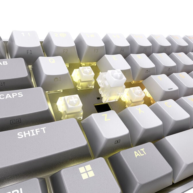 Corsair CLIPPER PRO MINI 60 Hall Effect Gaming Keyboard, Backlit RGB LED, CORSAIR MGX Core, WHT , PBT DS Keycaps image number 7