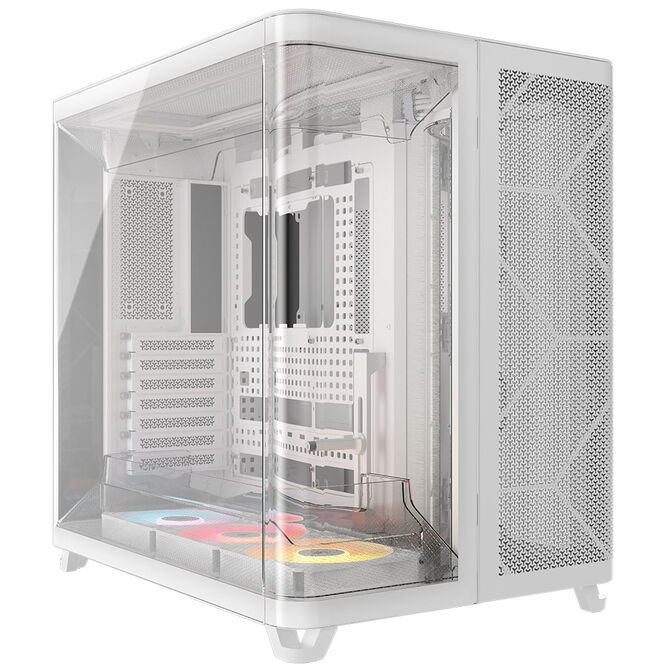Corsair AIR 5400 RS-R ARGB PC Case, Mid Tower, Tempered Glass, RGB - includes 3x 120mm Fans, white image number 0