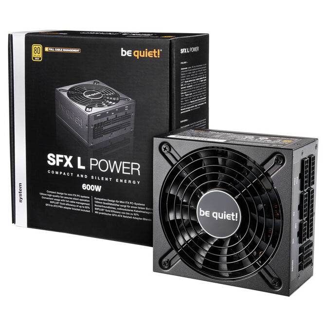 be quiet! SFX-L Power 80 PLUS Gold Netzteil, modular - 600 Watt image number 3