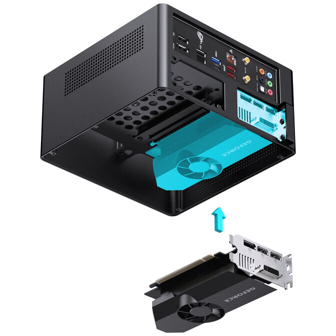 Jonsbo NV10 PC case, mini case, ITX - black image number 14
