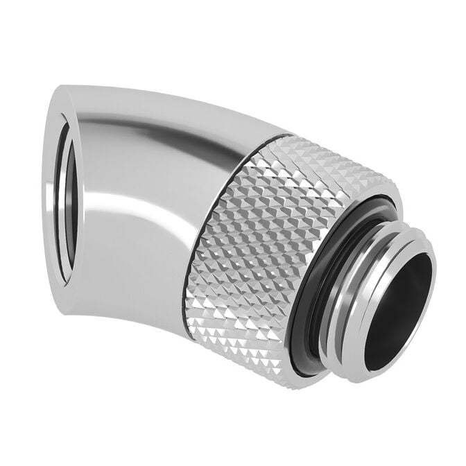 Barrow Adapter 45 Grad G1/4 Zoll AG auf G1/4 Zoll IG - drehbar, silber image number 0