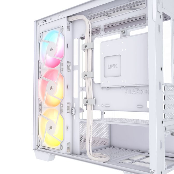 Corsair 2800X RS-R ARGB PC-Geh&auml;use, Mini-Geh&auml;use, mATX, Tempered Glass - inklusive 3x 120-mm-L&uuml;fter, wei&szlig; image number 12