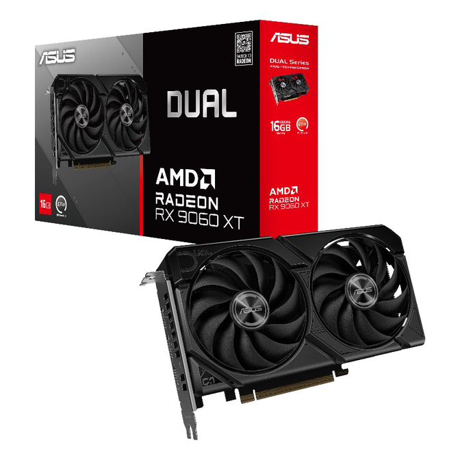 ASUS Dual Radeon RX 9060 XT, 16384 MB GDDR6 image number 0