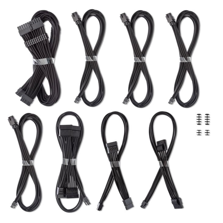 CableMod C-Series Pro ModMesh Cable Set for Corsair RMi, RMx, and RM Power Supplies - black image number 2