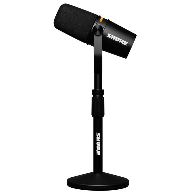 Shure MV7+-BNDL Podcast Microphone XLR/USB - black with stand image number 1