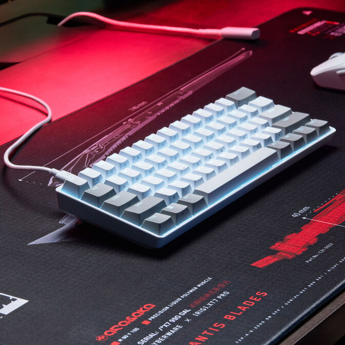 Corsair CLIPPER PRO MINI 60 Hall Effect Gaming Keyboard, Backlit RGB LED, CORSAIR MGX Core, WHT , PBT DS Keycaps image number 14