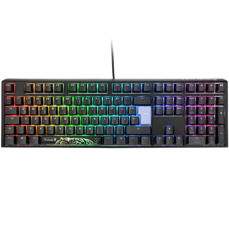 Ducky One 3 Classic Black/White Gaming Tastatur, RGB LED - MX-Black image number 1