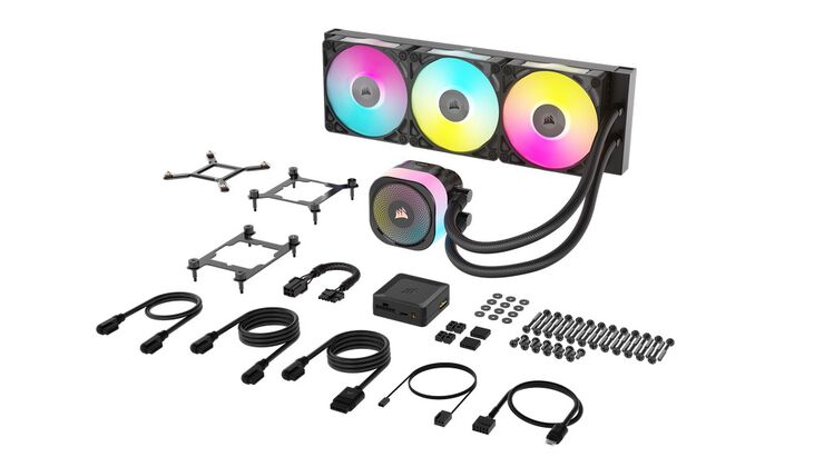 Corsair iCUE LINK Titan 360 RX RGB Complete Water Cooling - 360 mm, black image number 7