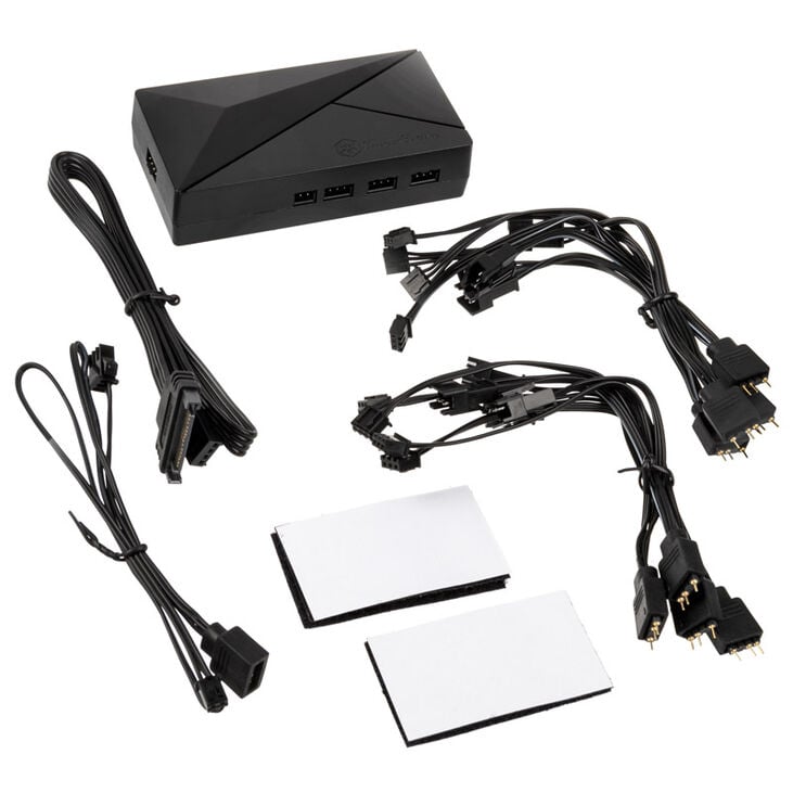 Noiseblocker NB-eLoop X B12-PS ARGB, PWM - 120mm, black + ARGB 8x Port Hub - 3-piece set image number 7