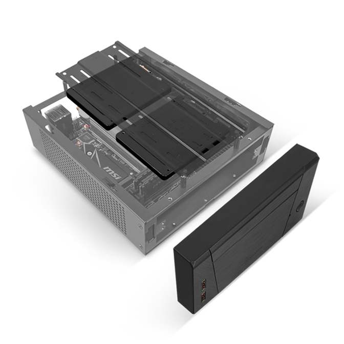 SilverStone Milo 10 Mini PC Case, Mini-ITX - black image number 6