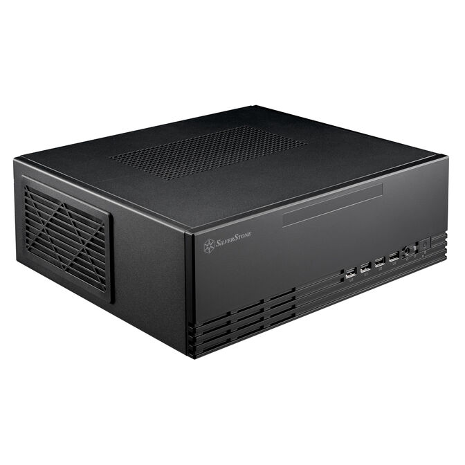 SilverStone SST-ML11B Milo Slim HTPC Micro-ATX Case - black image number 0