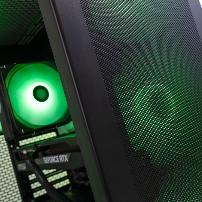Gaming PC Mach 5 Green, AMD Ryzen 5 7500X3D, RTX 5070 Ti - Prebuilt PC image number 5