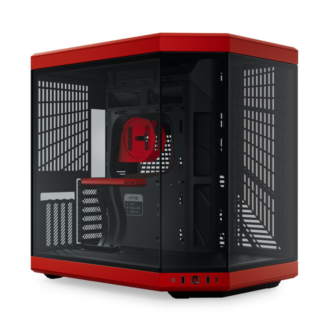 Hyte Y70 PC Case, Mid Tower, Standard - Black / Red image number 0