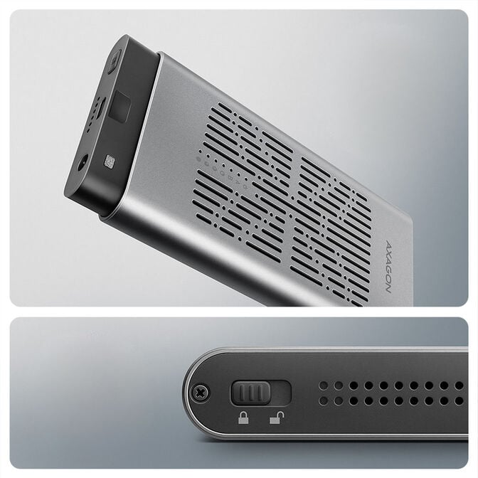 AXAGON AXAGON EEM2-20GD External SSD Enclosure, for 2x NVMe SSDs - grey image number 6