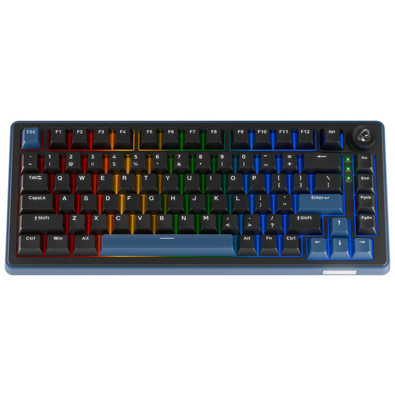 Ducky OK-M 75 Gaming-Tastatur, 75%, Hot-Swap-fähig, RGB, ANSI - KTT Baby Blue Switches