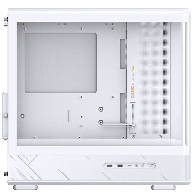 Jonsbo D200 PC Case, Mini Tower, mATX, Tempered Glass - white image number 10