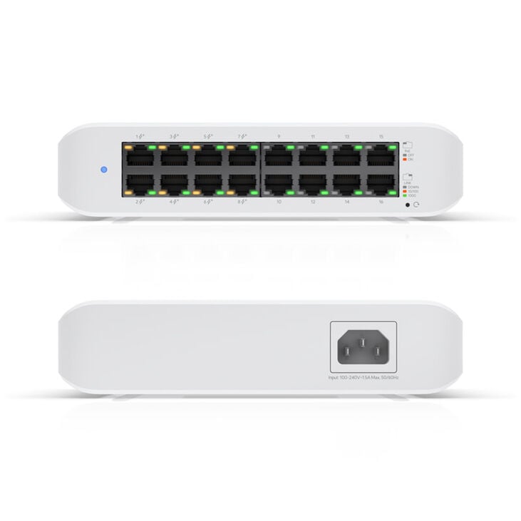 Ubiquiti UniFiSwitch Lite 16 Desktop Gigabit Managed Switch - 8x PoE+ image number 1