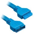 Corsair Premium Sleeved Front Panel Cable Extension Kit, blue image number null