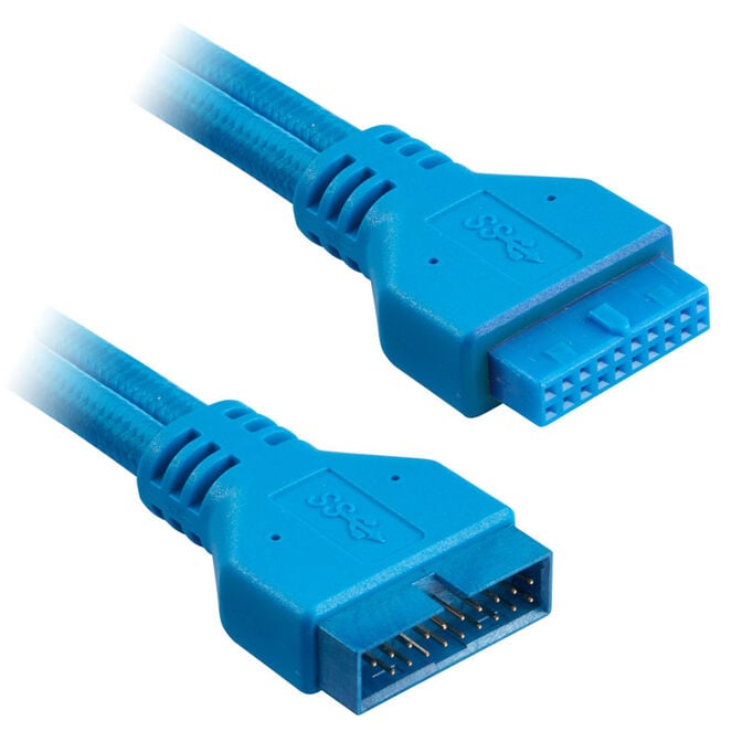 Corsair Premium Sleeved Front Panel Cable Extension Kit, blue image number 6