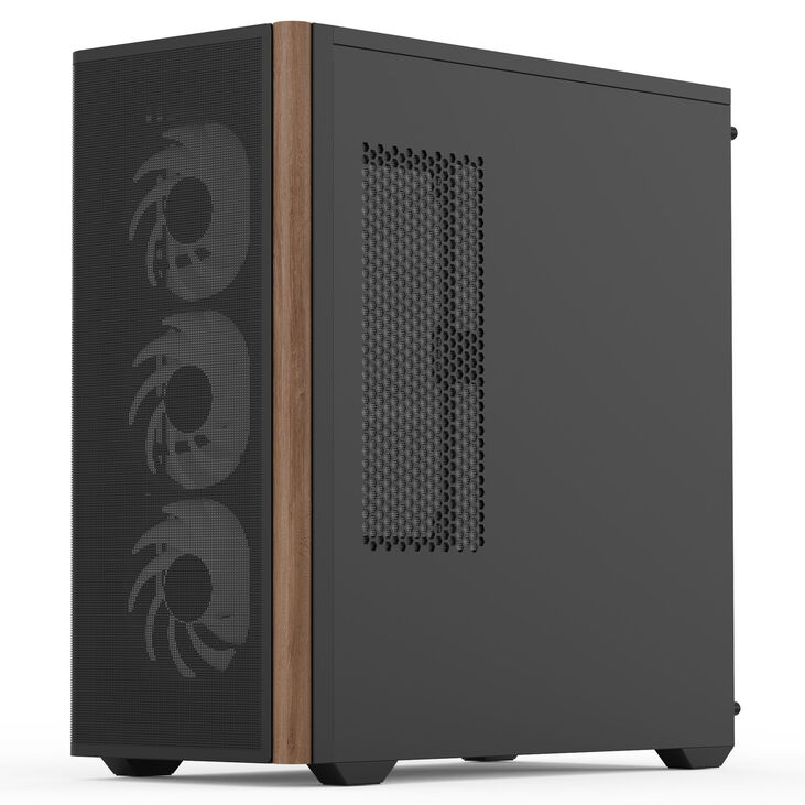 Aerocool D501A PC Case, Mid Tower, ATX, Tempered Glass - Black image number 1