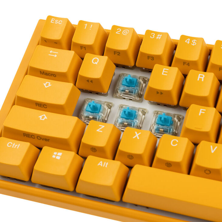 Ducky One 3 Yellow SF Gaming Keyboard, RGB LED - MX-Blue (US) image number 4