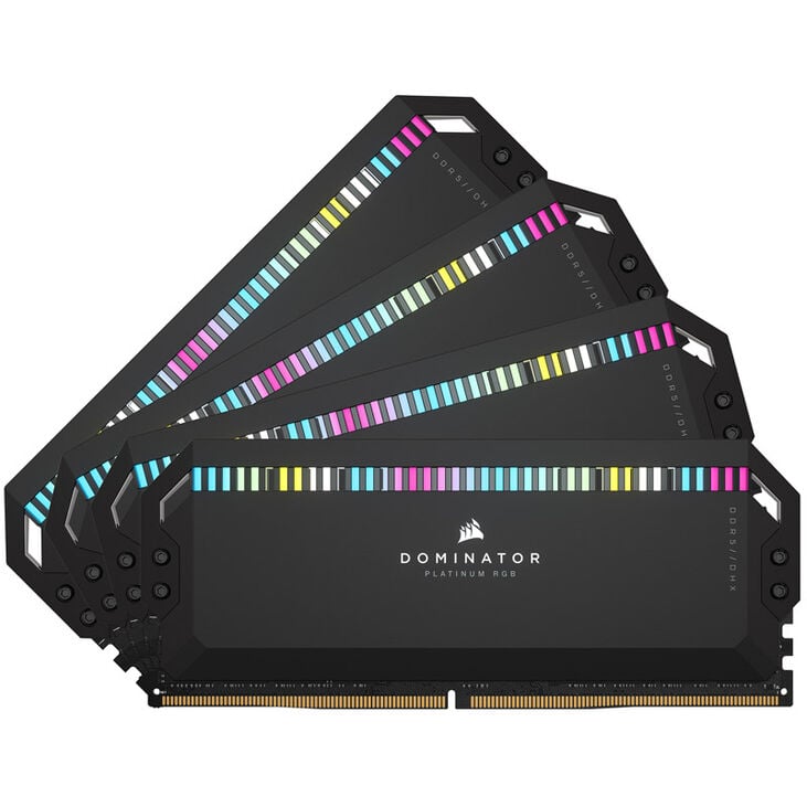 Corsair Dominator Platinum RGB DDR5-6600 RAM, CL32, XMP - 64 GB Quad-Kit, schwarz image number 1