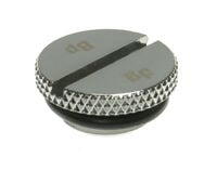 Bitspower Verschlussstopfen G1/4 Zoll AG - flach, silber gl&auml;nzend
