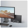 AXAGON STND-VG Vertikaler Laptop-St&auml;nder, einstellbare Breite, Aluminium - grau image number null