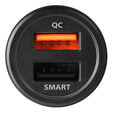 AXAGON PWC-QC5 Auto-Ladeger&auml;t, 1x USB-A QC 3.0 + 1x USB-A SmartCharge, 31,5 W, CL-Stecker - schwarz image number null