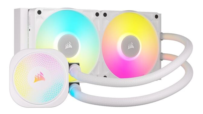 Corsair iCUE LINK Titan 240RX RGB Komplett-Wasserk&uuml;hlung - 240 mm, wei&szlig; image number 0