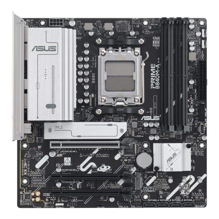 ASUS PRIME B840M-A Mainboard, Sockel AM5, AMD B840, Micro-ATX, DDR5 image number 1