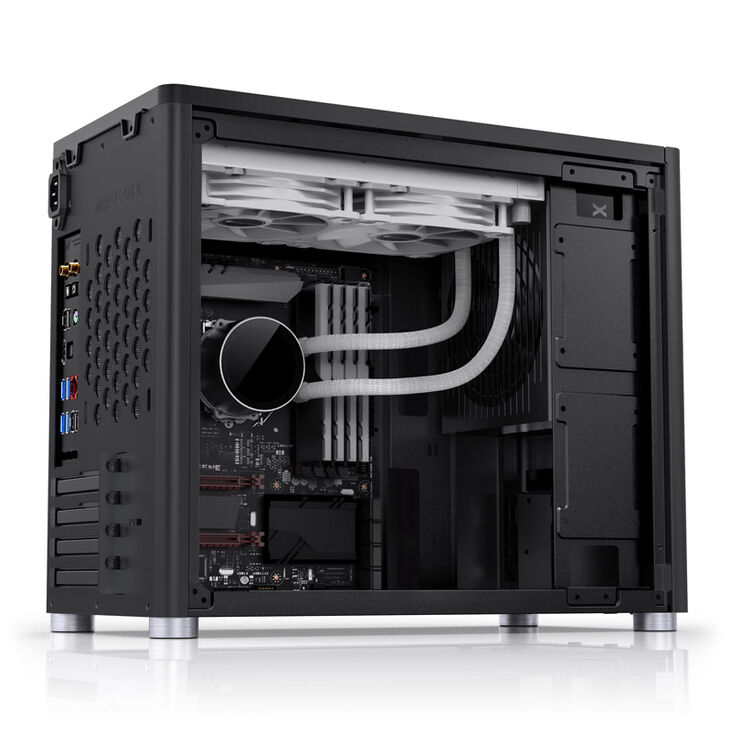 Jonsbo D30 Micro-ATX Case, Tempered Glass - black image number 7