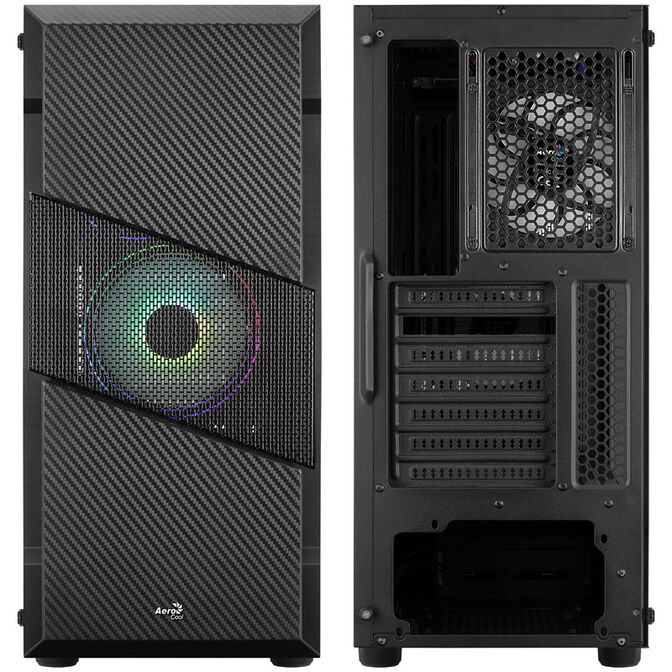 Aerocool Menace Saturn RGB Midi-Tower, Tempered Glass - schwarz image number 2