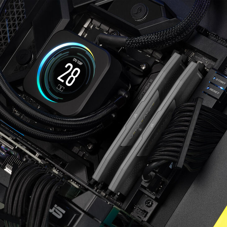 Corsair Vengeance DDR5-5200 RAM, CL40, EXPO - 32 GB Dual-Kit, grau image number 4